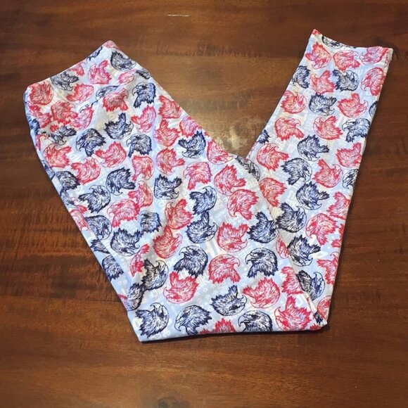 OS NWOT LuLaRoe Leggings American July 4th - Picture 1 of 3